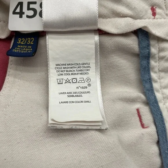 Polo Ralph Lauren Chino Pants Mens 32x31 (Tag 32x32) Red Twill Washed Out Preppy - Picture 11 of 12